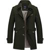 Casual Men's Work Jacket Cotton Trench Coat Spring and Autumn Men's Jacket