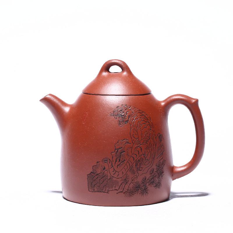 290ml Antique Yixing Purple Clay Teapots Handmade Qin Quan Pot Raw Ore Dicaoqing Mud Tea Maker Kettle Zisha Tea Set Collection