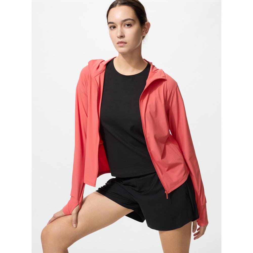 Uniqlo Япония Ультраэластичная Худи на молнии Air Rhythm с защитой от УФ-лучей