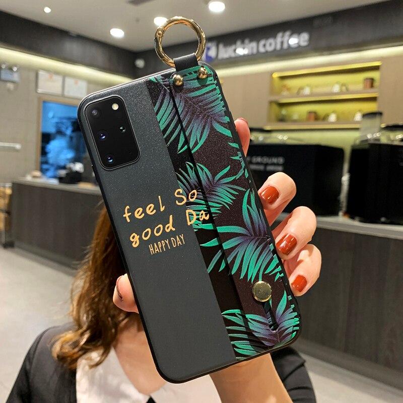 Чехол для Samsung Galaxy S9 S10 S20 FE S21 ultra A52 A51 A31 A12 A72 A32 A20 A21s A50 A70 A71 Note 20 plus, чехол-держатель для телефона с ремешком на запястье