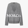 MO&Co. Women's Raccoon Wool Blend V-neck Knit Sweater