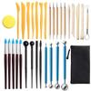 32 шт. Инструменты для полимерной глины Прочные Деревянные Металлические Удобная Ручка Пищевой Класс Широко Используется Глина