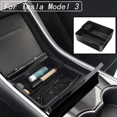 Для Tesla 2017 2018 2019 2020 Автомобильный центральный подлокотник Ящик для хранения Организация Перчаточный ящик Бокс для хранения Нескользящие Автоаксессуары F1n0