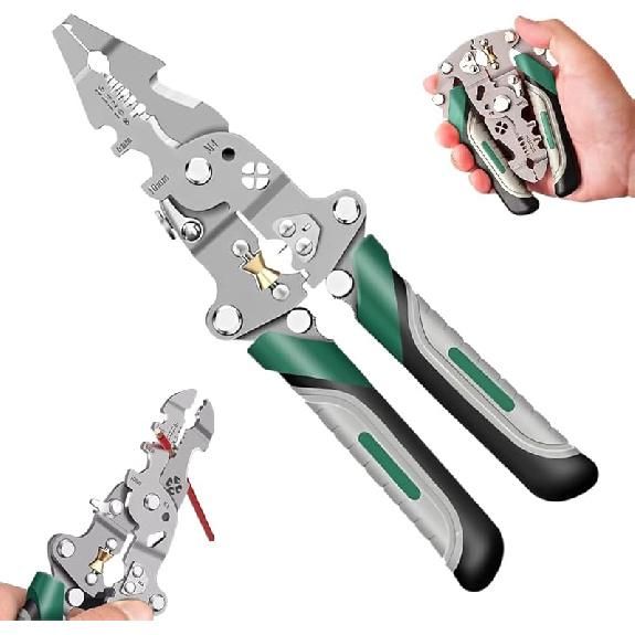 18 в 1 складной инструмент для зачистки проводов, многофункциональный складной инструмент для зачистки проводов, электрические плоскогубцы, для резки и вытягивания проводов, кабельные ножницы (К)