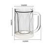 Double Layer Liquid Refrigerator Frozen Cup Summer Drink Glass Beer Mug Transparent Beer Mugs