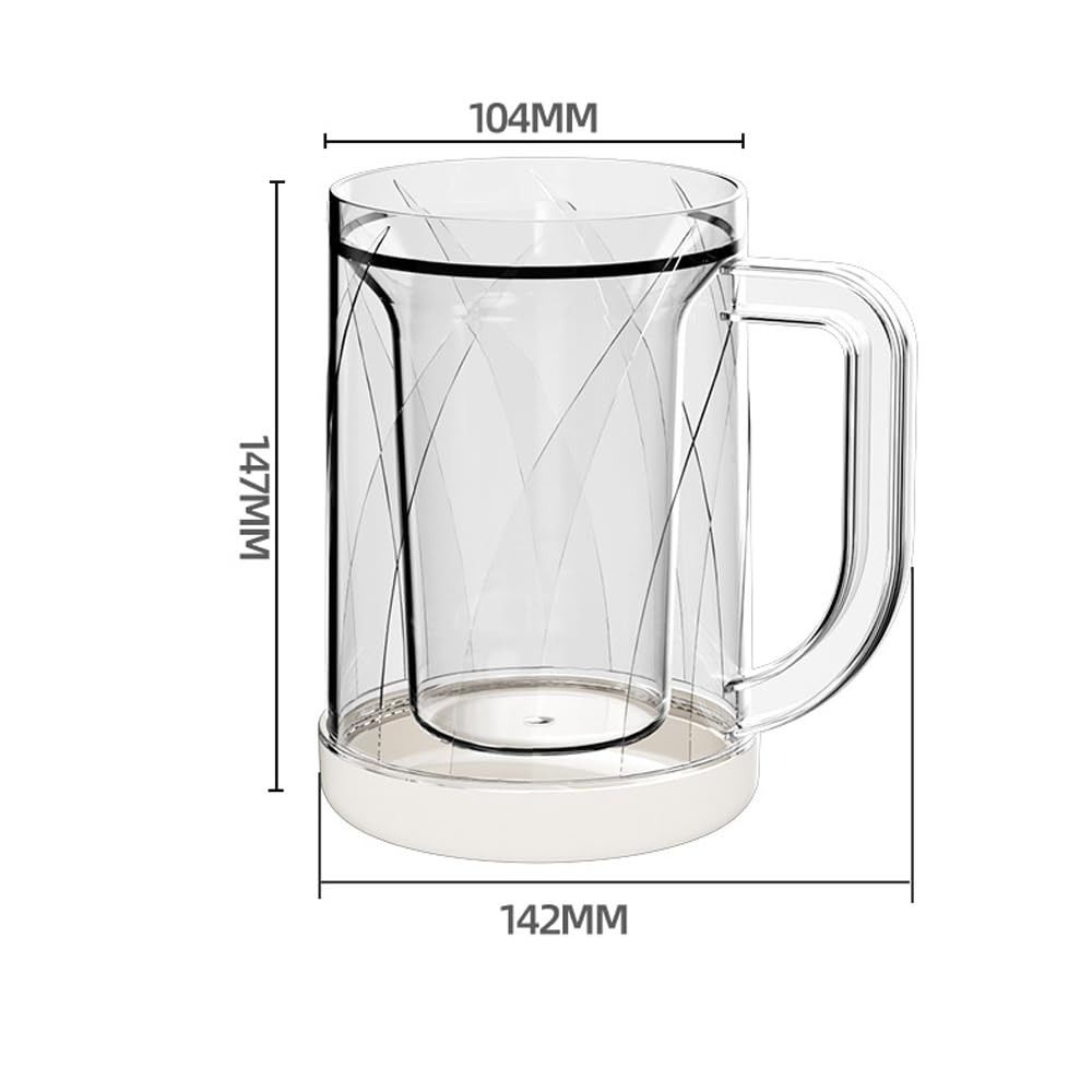 Double Layer Liquid Refrigerator Frozen Cup Summer Drink Glass Beer Mug Transparent Beer Mugs
