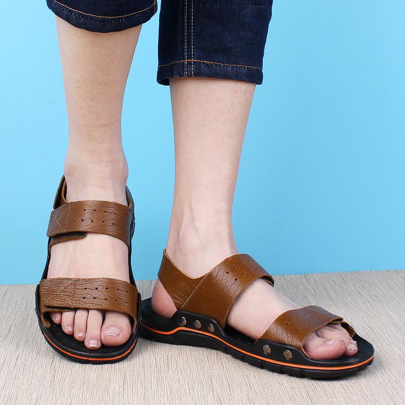Fashion Men's New Summer Breathable Men's Sandals Fashion Trend Beach Shoes Slippers Sandals Mens Sandals Summer Genuine Leather Sandals