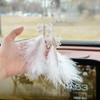 Rearview Mirrors Hangings Elegant Feather Keychain Pendant Lucky Decorative Suspending Ornaments Multifunctional Car Interior