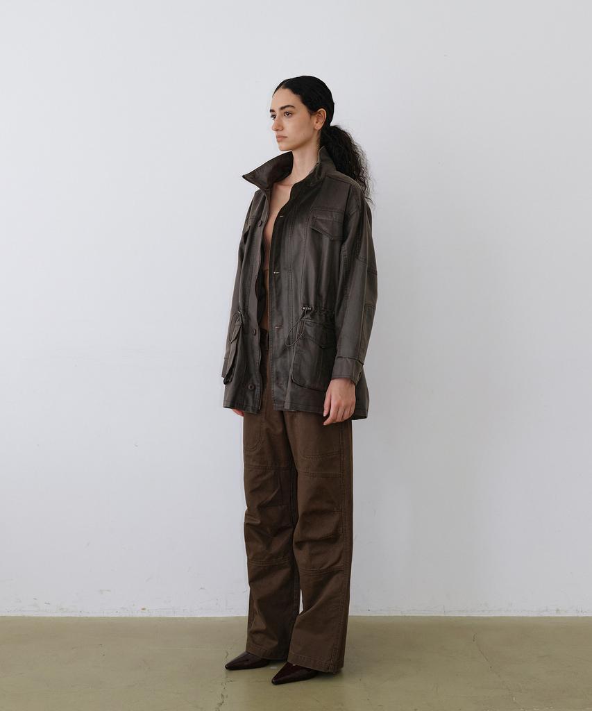 UUNE SCENE Vintage Washed Half Jacket_Cocoa