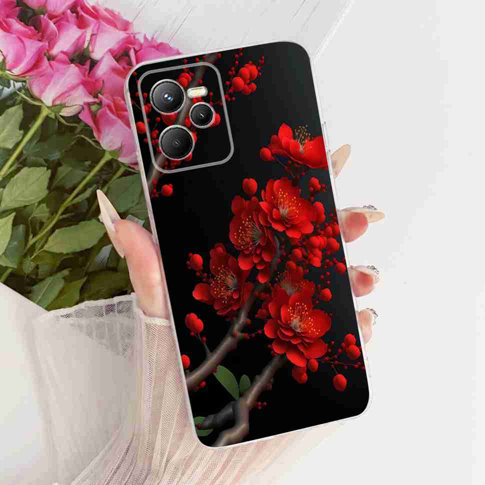 Для Realme C 35 C35 Чехол 2022 Золотой Дракон Чехол Мягкий Силикон Fundas Для Realme Narzo 50A Prime RealmeC35 Чехол для Телефона Сумки
