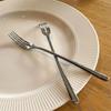 Four Tine Stainless Steel Dessert Fork Table Forks Silver Long Handle Fruit Forks Dinner Fork Kitchen Dinnerware