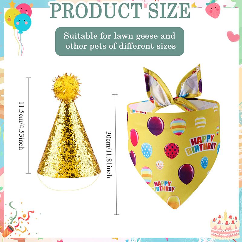 С Днем Рождения Гусиный наряд Крыльцо Гусиные наряды с блестками День рождения Шляпа Гусиные украшения Утиные украшения для патио и двора