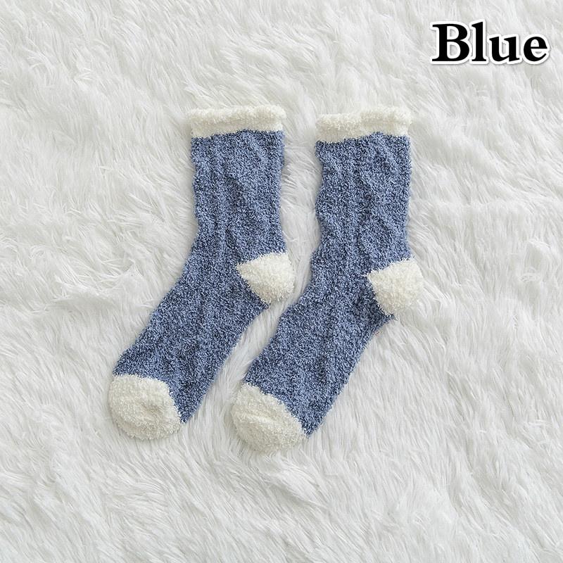 Women Coral Fleece Socks Winter Warm Plush Floor Socks Christmas Socks