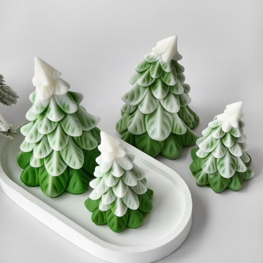 Christmas Tree Shape Plaster Resin Mold Silicone Crafts Making Molds Candle Mold Desktop Ornament