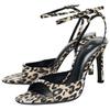 Zara Модные сандалии на толстом каблуке с леопардовым принтом Женские сандалии Черные Коричневые 11328610195-37
