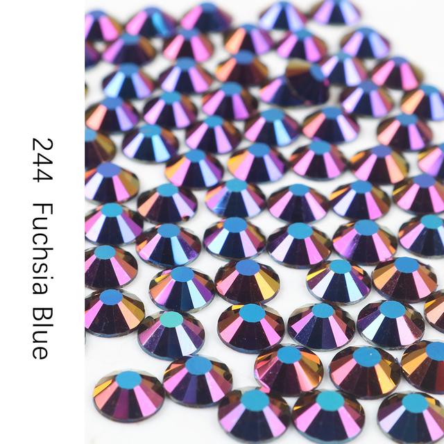 Стразы без горячей фиксации, кристалл Ab Ss3-Ss30, стразы для ногтей с плоской задней частью, стразы премиум-качества, блестящие стразы для ногтей, хрустальный камень