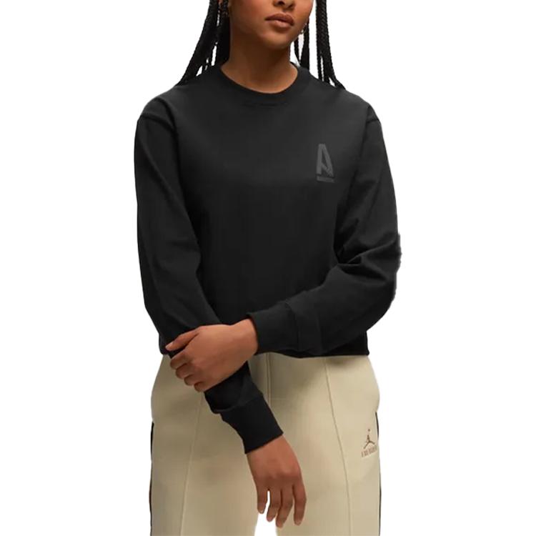 Jordan Футболка XA Ma Maniere L/S (Азия) Черная уличная одежда унисекс DX5650-010