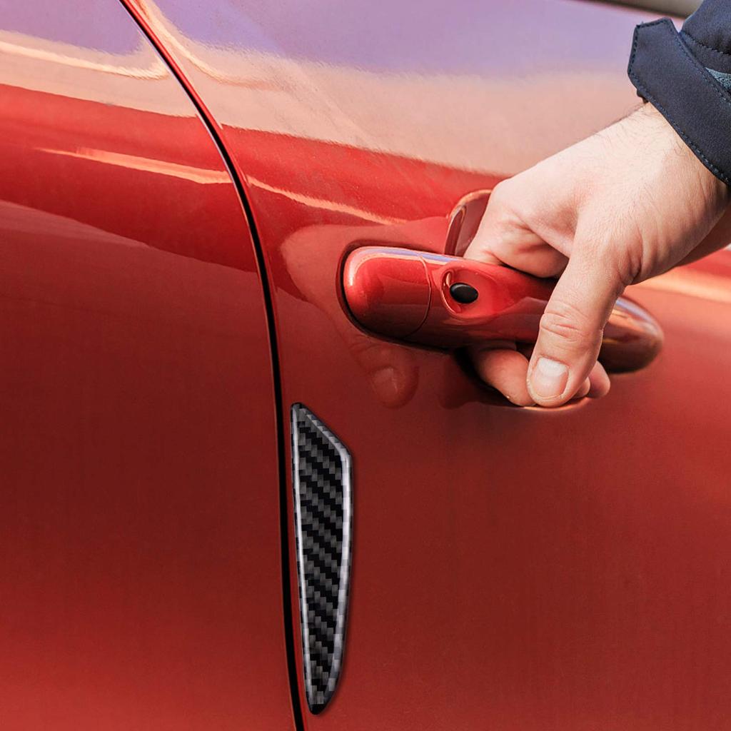 LIFCOME Дверной щиток Защитная кромка двери автомобиля Защита от царапин Боковая дверная решетка Защитная решетка двери автомобиля Ударопрочный Водонепроницаемый Углеродное волокно