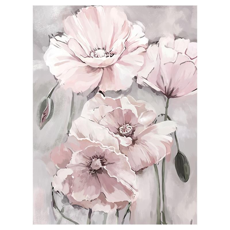 Акварельные розовые цветы плакат настенная живопись на холсте современный домашний декор скандинавский принт настенные панно для украшения гостиной