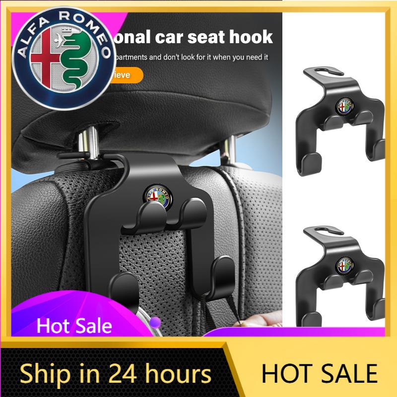 Car Stickers For Alfa Romeo For Alfa Romeo 1/2PCS Car Seat Headrest Hook Universal Phone Holder Handbag Hook Accessories 159 Giu