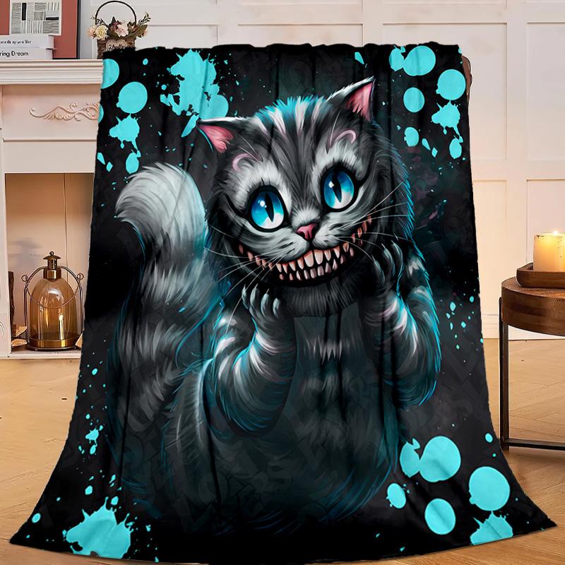 1PC Magic Cat Fantasy Art Flannel Blanket Gift, Suitable for Both Men And Women, Soft Ideal for Beds And Sofa, Birthday Or Christmas Gift