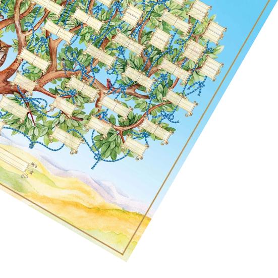 Плакат с диаграммой генеалогического древа 6 поколений, подвесная ткань, заполняемая диаграмма родословной, празднует