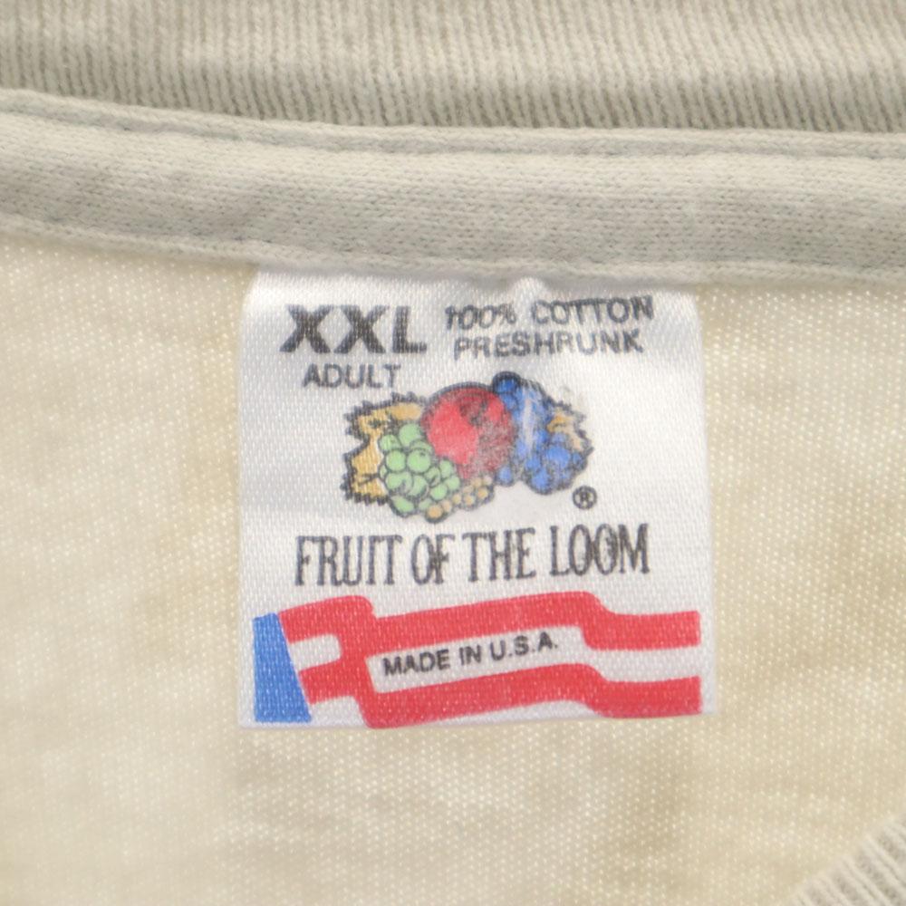 FRUIT OF THE LOOM 90s Made In USA Message Print Short Sleeve T-shirt Men's Used