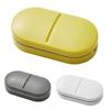 2-In-1 Portable Pill Cutter Box Food Grade Sharp Stainless Steel Blade Multi-functional Travel Capsule Tablet Storage Container Organizer