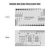 Stainless Steel Guitar String Action Ruler String Pitch Ruler Guitar Measuring Gauge Tool 89*51mm