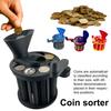 Ручной классификатор монет, 3D-печатная ручная сортировочная машина для монет, сортировщик монет, органайзер, ящик для хранения, инструмент для классификации монет для детей и взрослых, стресс