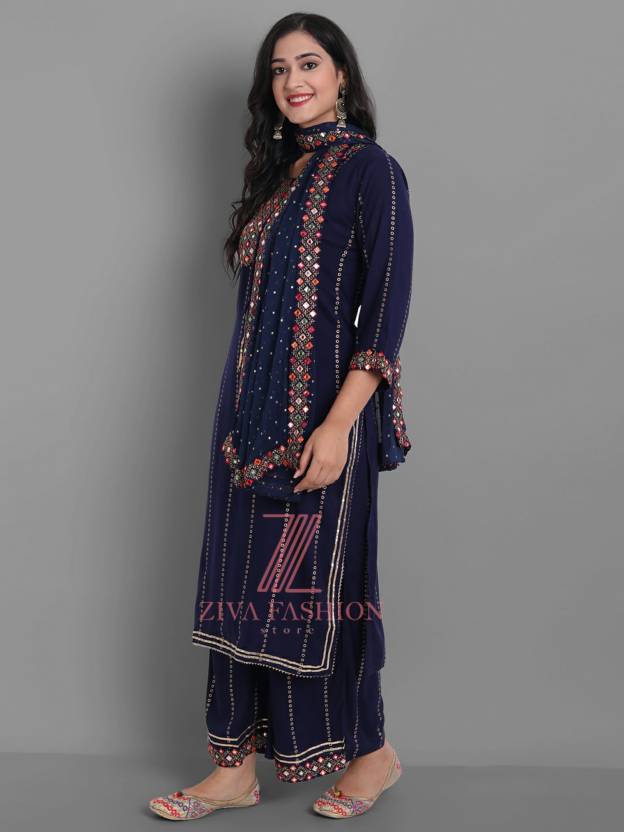 Женский дизайнерский комплект курта брюки дупатта платье индийская праздничная одежда топ туника сальвар костюм курти