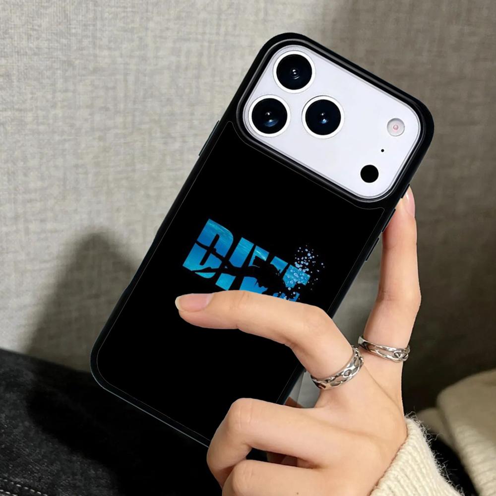 Чехол Case для iPhone 17 Air 16 Pro Max 15 Plus 11 13 Mini 14 12 Задняя крышка телефона Погружение Дайвинг Дайвер Акула Погружение