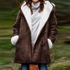 Women Casual Fashion Outerwear Long Sleeve Hooded Jacket Coat Autumn Winter Solid Color Print