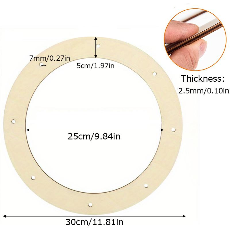 Creative Wreath Wood Circle DIY Handmade Ring Wreath Wedding and Festival Home Decor