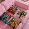 Colored Tree Pillow Case Pattern Printing Pillowcase Living Room Sofa Cushion Cover Bedroom Room Decor