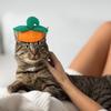 Halloween Cat Pumpkin Hat, Cute Pumpkin Holiday Decoration Pet Hat