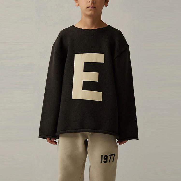 Fear of God Essentials Свитер SS22 с большим логотипом Детские свитеры Железный FOG-SS22-249