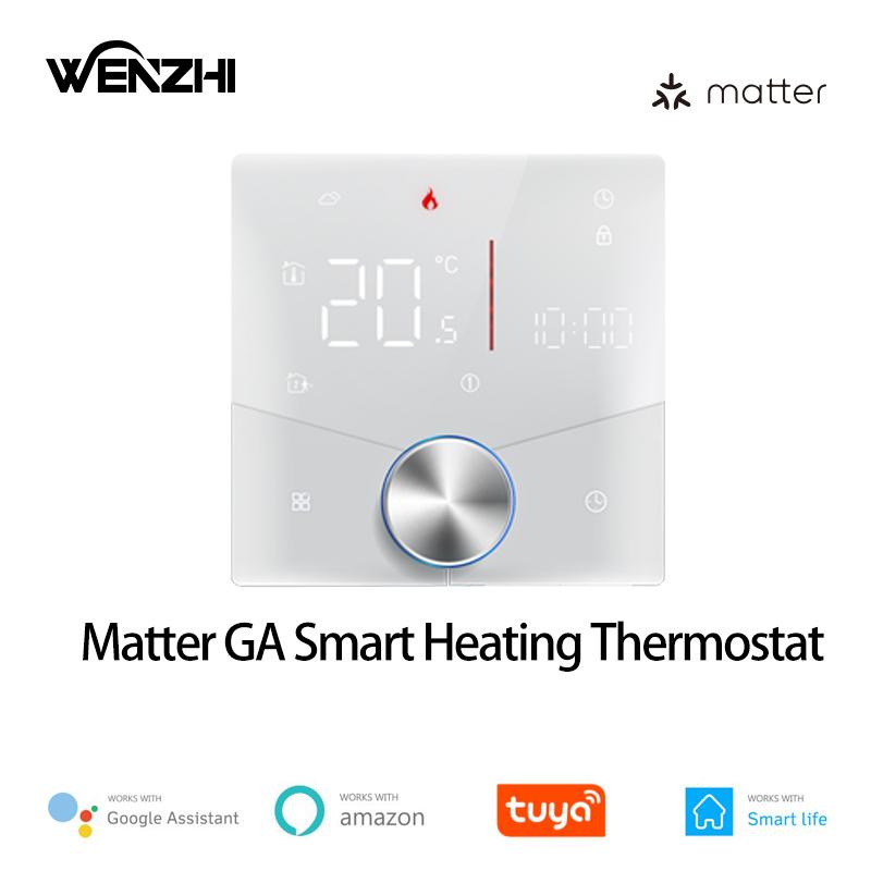 Matter Warm Floor Room Heating Thermostat Temperature Controller Water/Electric/Gas Boiler Tuya Smart Life Alexa Home Homekit