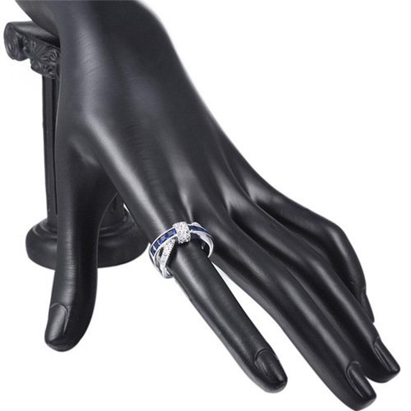 Геометрическое медное кольцо с потрясающим дизайном креста из циркония в нескольких элегантных цветах