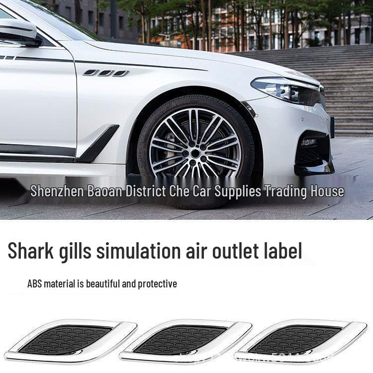 Car Exterior Decorative Shark Gill Air Vent Sticker - Door/Side/Hood Modification