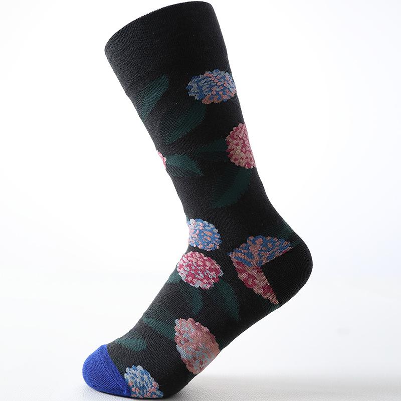 Хлопок гребенной пряжи новый ретро маяк японские носки приливные мужские и женские вышитые носки средней длины