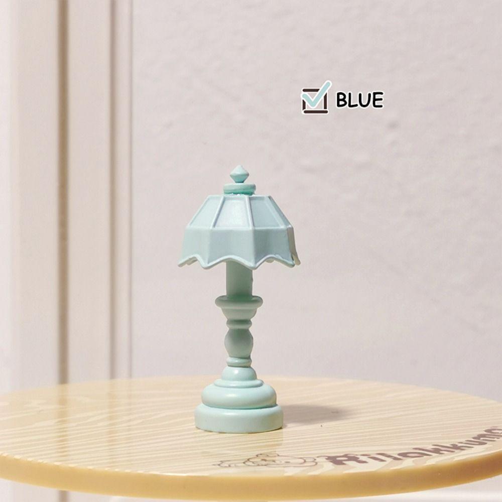 Colorful 1:12 Dollhouse Mini Desk Lamp Miniatures Dollhouse Accessories Trendy Table Lamp