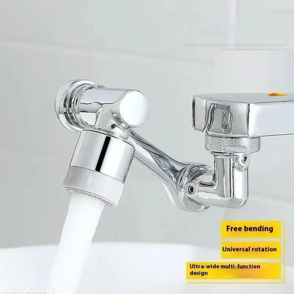 Нержавеющая сталь Универсальный поворотный роботизированный манипулятор 1080 °, удлинитель для крана, аэратор для кухонной мойки, удлинитель для крана 2 режима потока воды