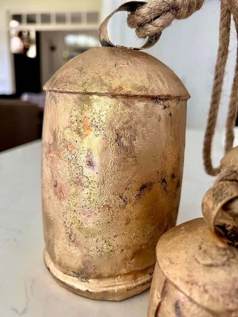 Vivanta 4 6 8 дюймов, декоративные подвесные колокольчики, гигантские коровьи колокольчики, деревенский рождественский колокольчик