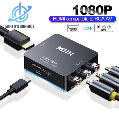 Адаптер 1080P HDMI-совместимый к RCA AV RCA AV к HDMI-совместимому CVSB LR Видео Композитный AV Скалер Конвертер для ПК ТВ Xbox PS3