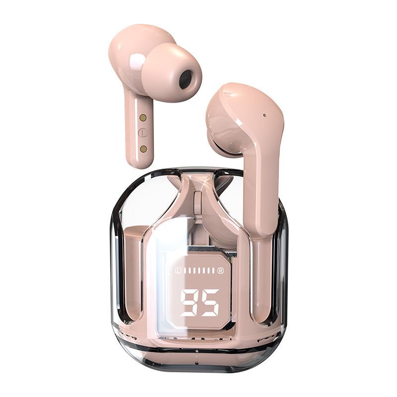 Прозрачные беспроводные Bluetooth-наушники Air39 с цифровым дисплеем, двойной стерео, долгий срок службы батареи, идеально подходят для игр