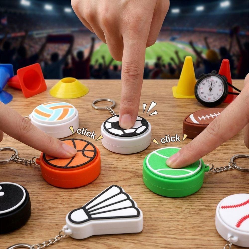 3D Printed Button Balls Key Chain Sport Theme Sports Balls Pendant Kids Birthday Party