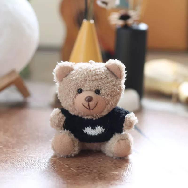 Cute Plush Teddy Bear Keychain With Sweater For Kids And Giftgiving