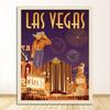Винтажные настенные крафт-постеры с покрытием, настенные наклейки, домашний декор, фотографии, подарок, Америка, Лас-Вегас, городской туристический плакат, холст, картины