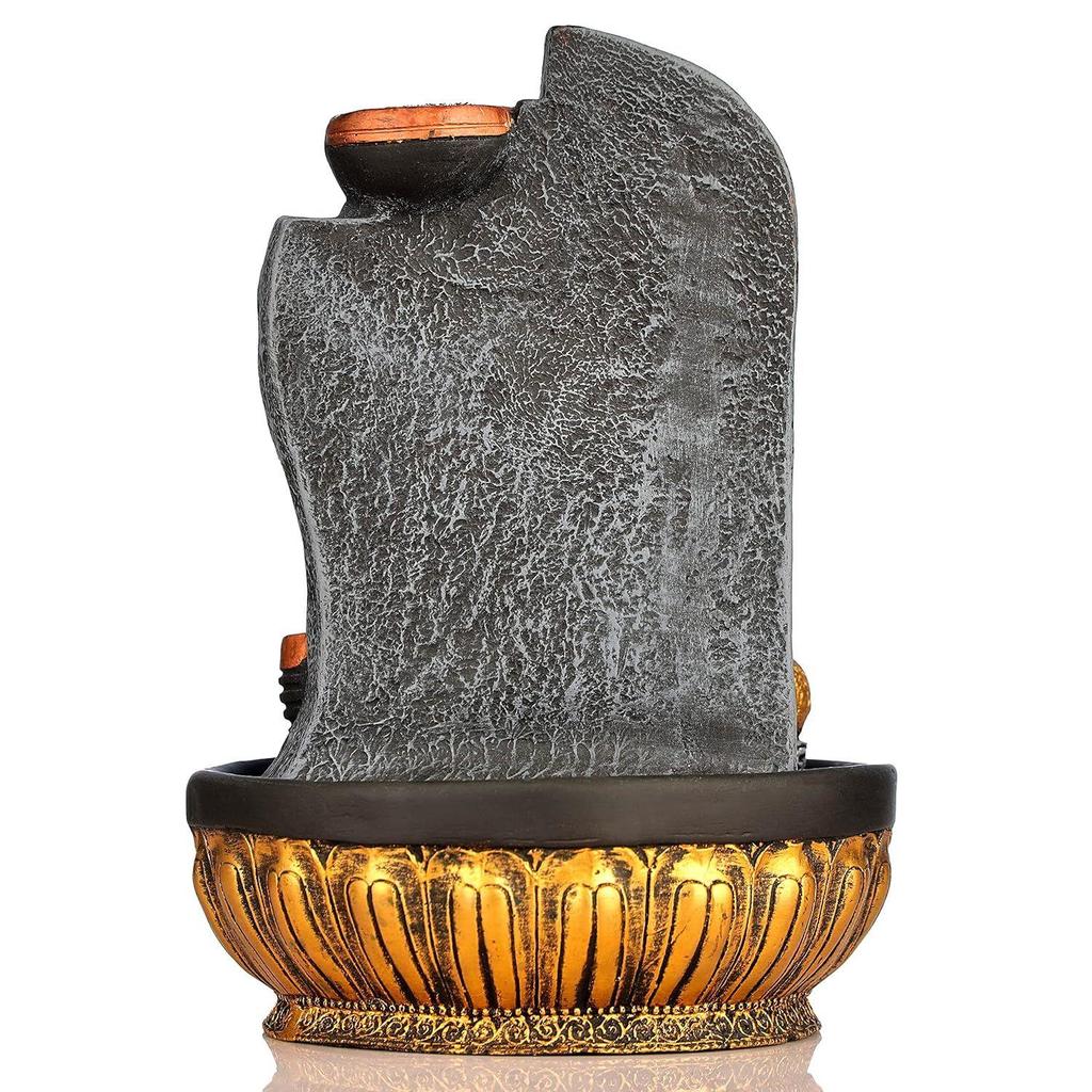 Настольный фонтан из полирезины для помещений и улицы со светодиодными лампами, украшение для дома, подарок, подарочный товар, новый